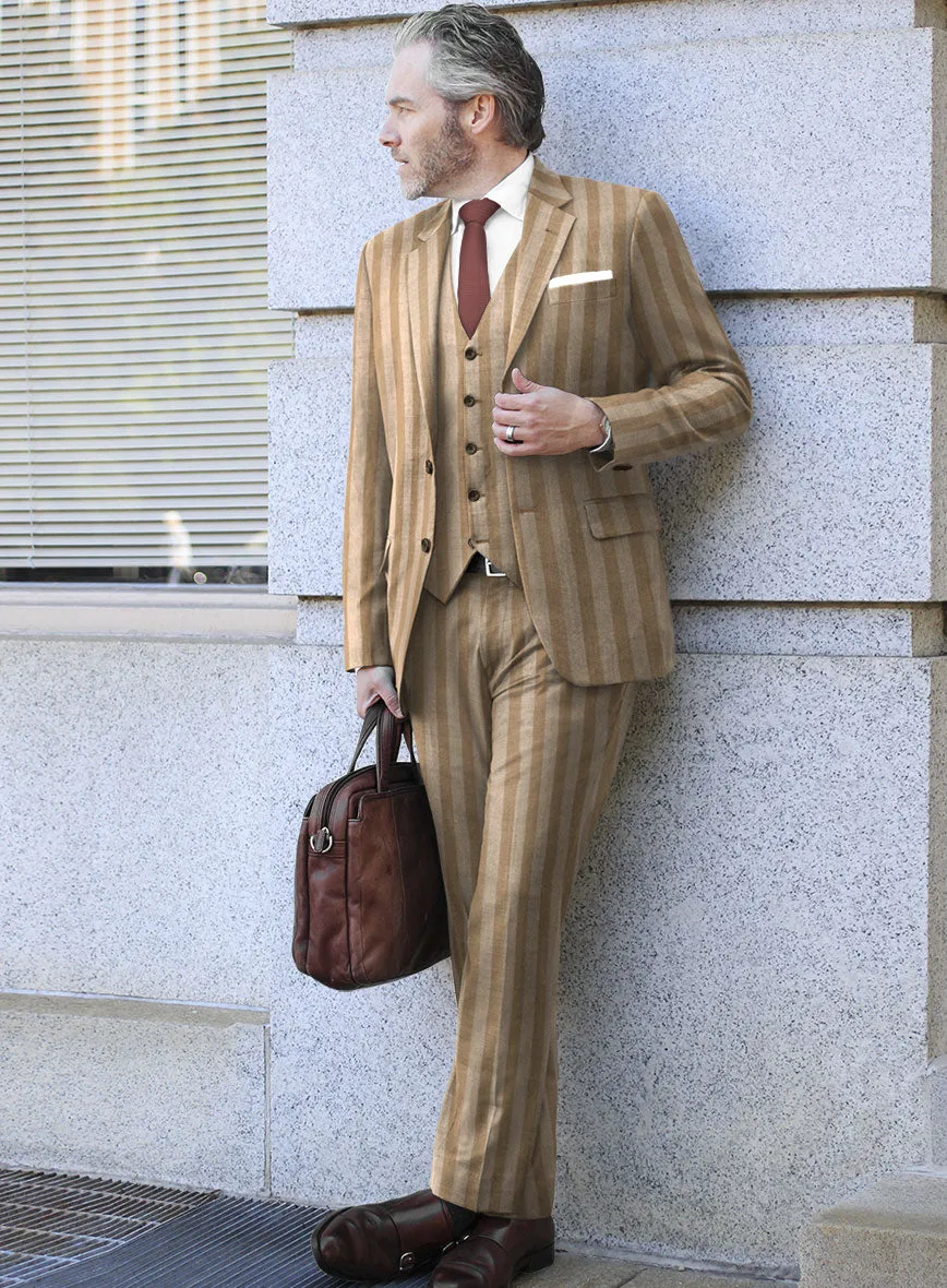 Italian Ildefo Brown Wool Suit