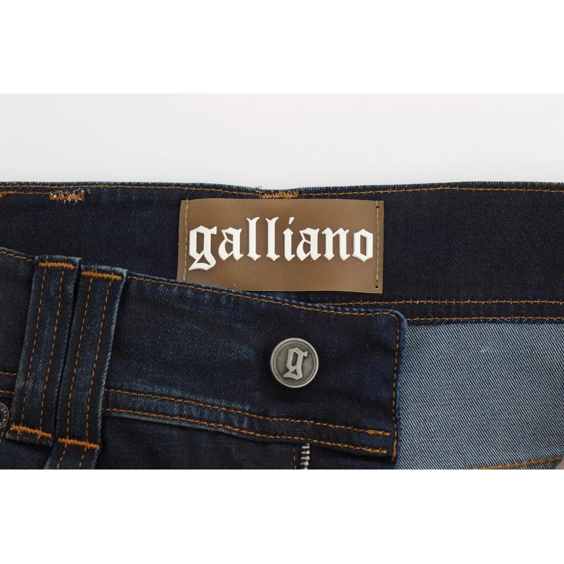 John Galliano Chic Boyfriend Fit Blue Jeans