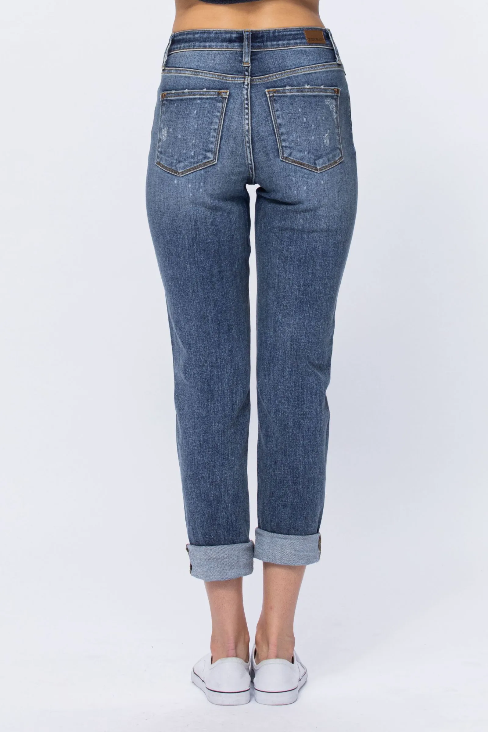 Judy Blue High Rise Bleach Splash Boyfriend jeans