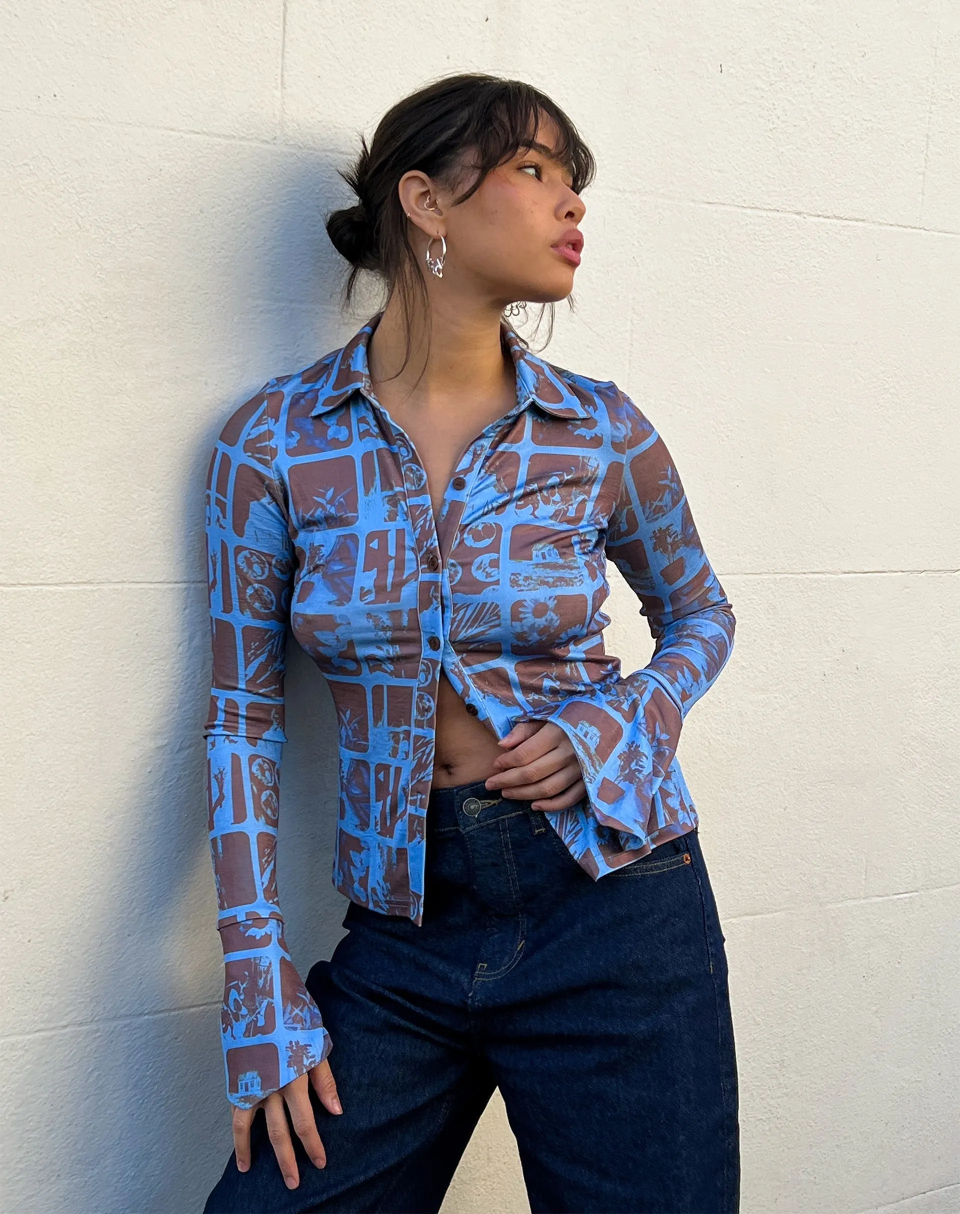 Keani Long Sleeve Shirt in Photographic Blue