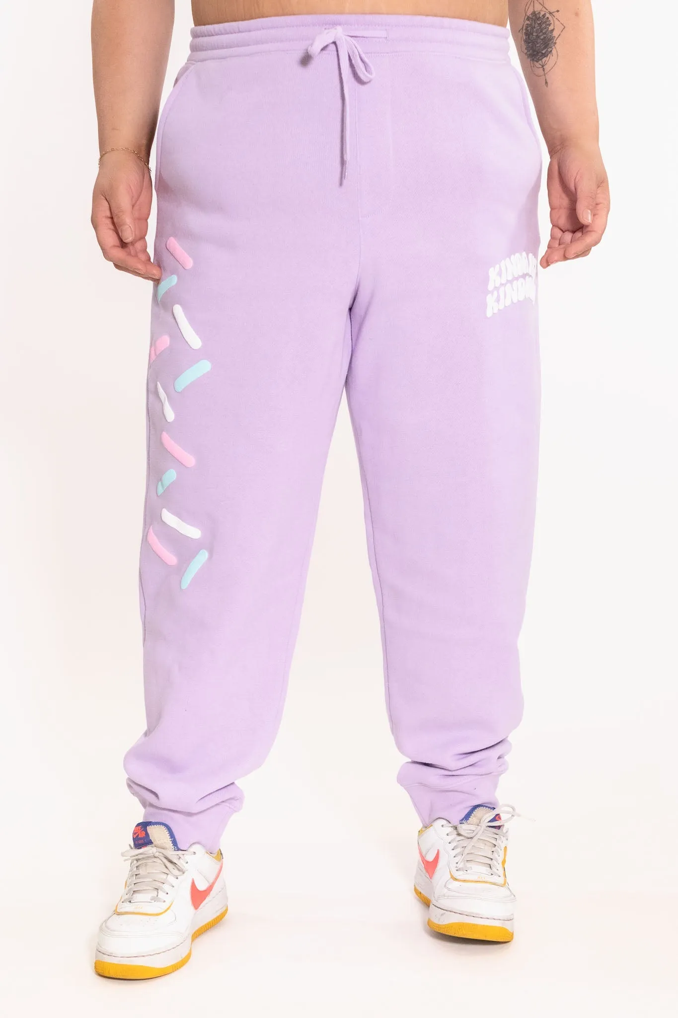 Kinda Fit Kinda Fat Sprinkle Puff Print Joggers