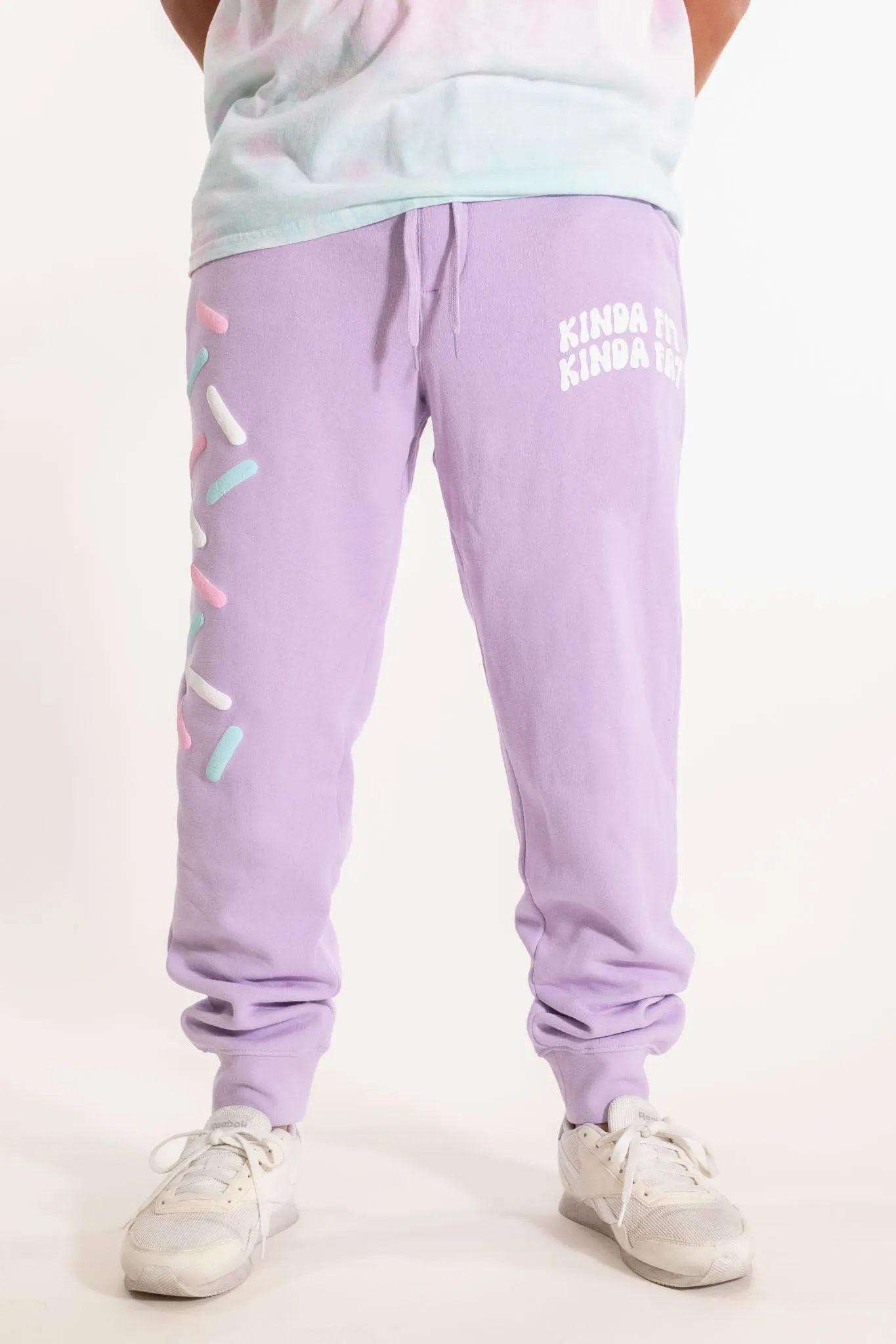 Kinda Fit Kinda Fat Sprinkle Puff Print Joggers