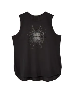 Laceleaf Tank | Black / White