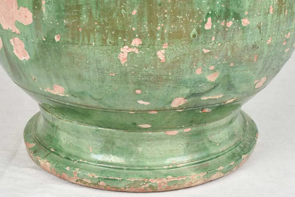 Large 19th century Olive jar with green glaze - Tournac 33½"