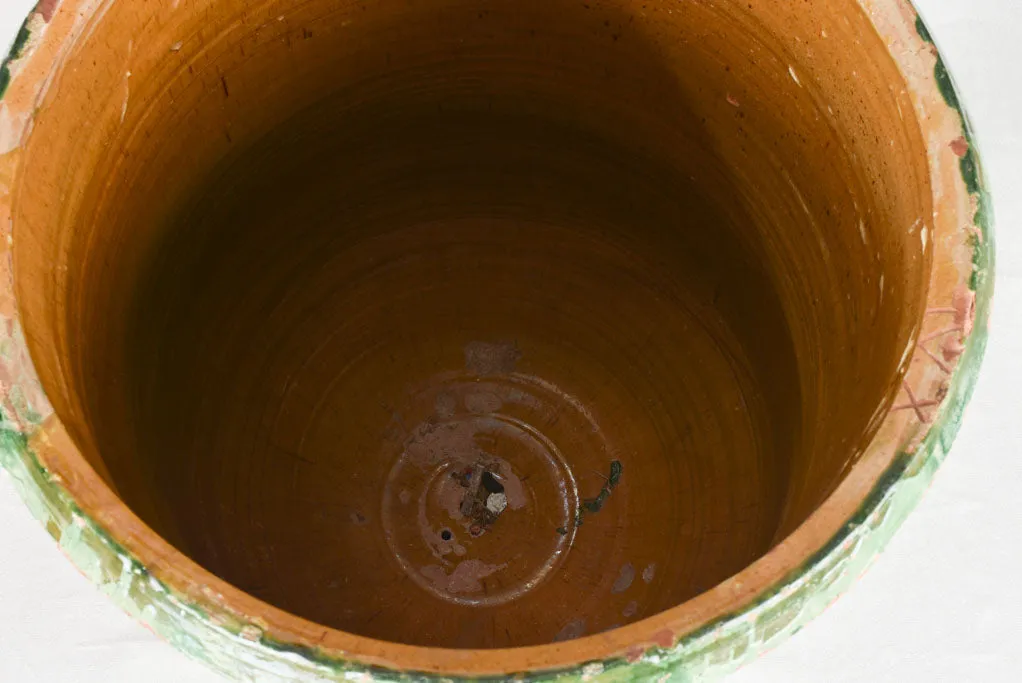 Large 19th century Olive jar with green glaze - Tournac 33½"