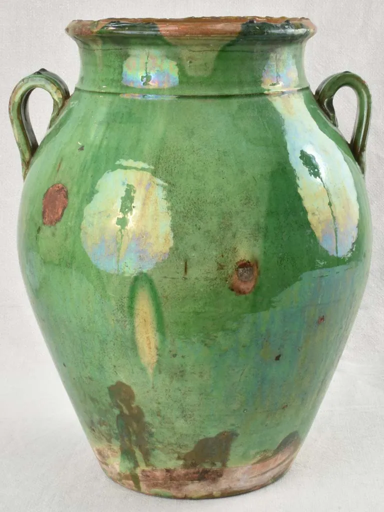 Large 19th century preserving pot with 2 handles 17¾"