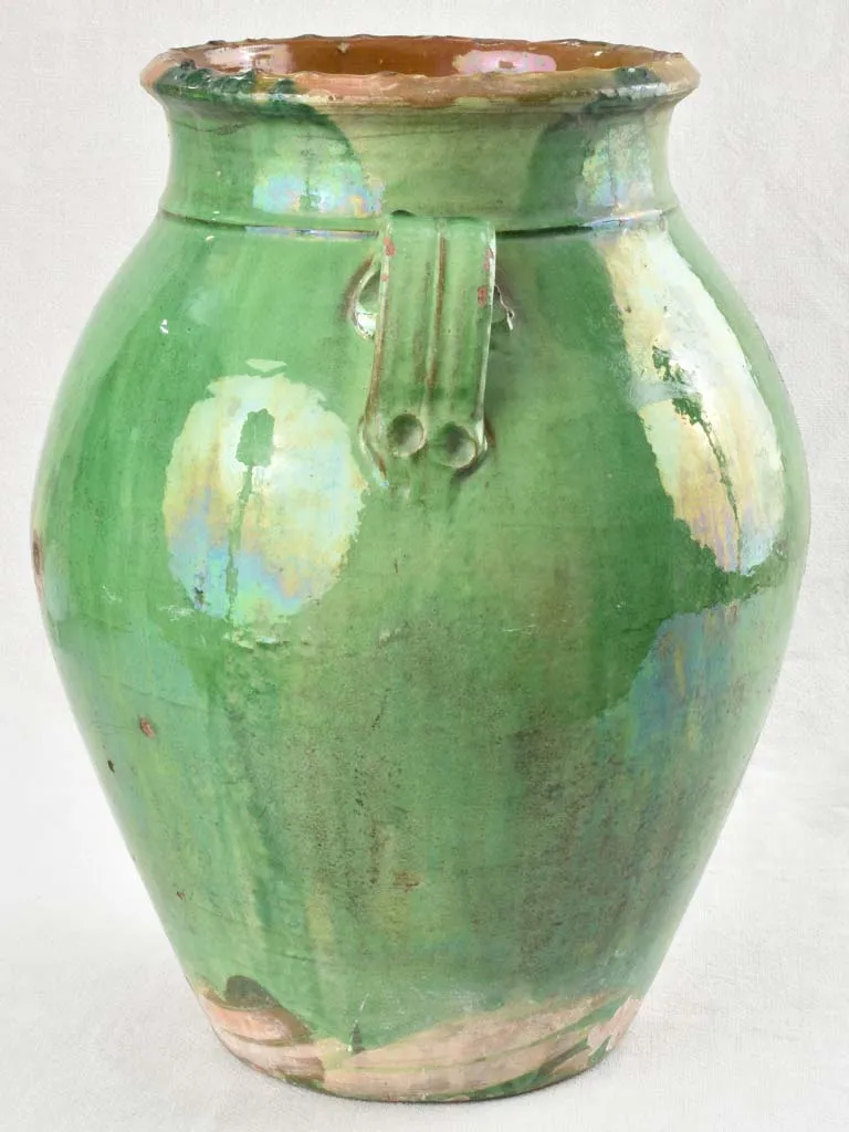 Large 19th century preserving pot with 2 handles 17¾"