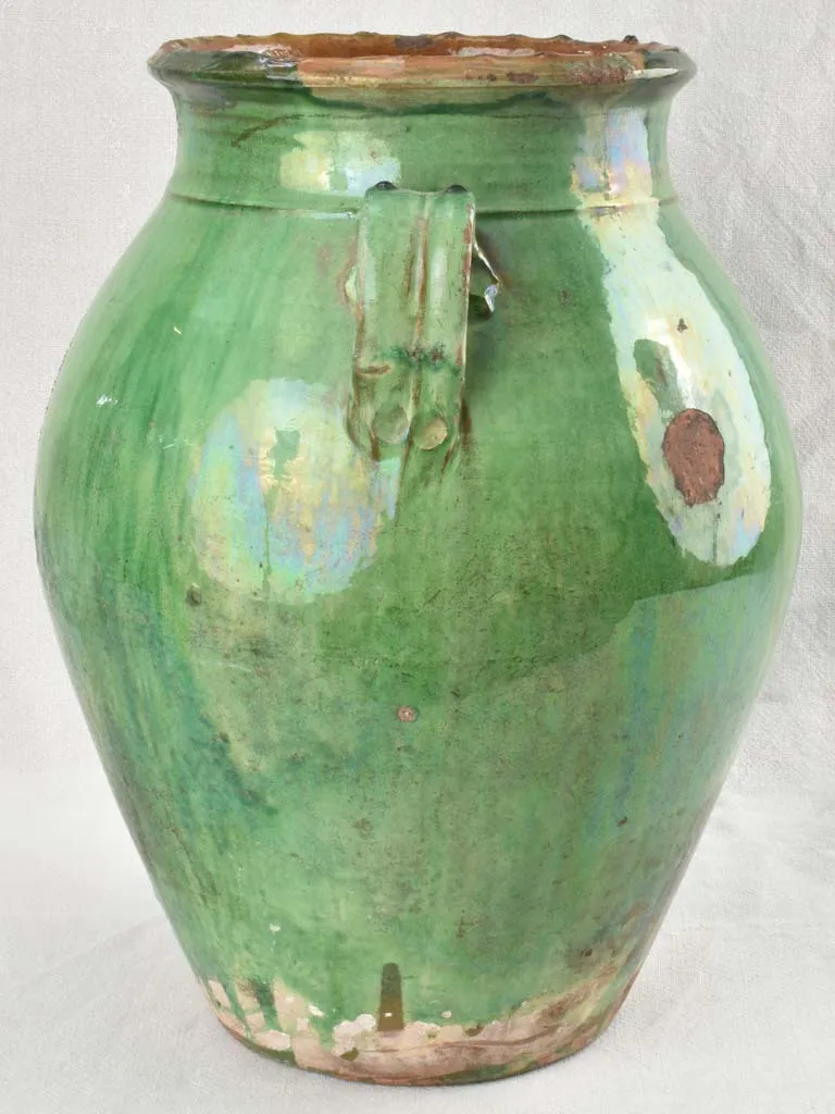 Large 19th century preserving pot with 2 handles 17¾"