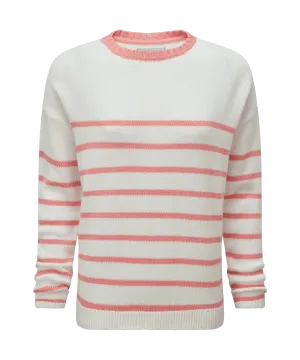 Lee Bay Jumper - Soft White/Flamingo