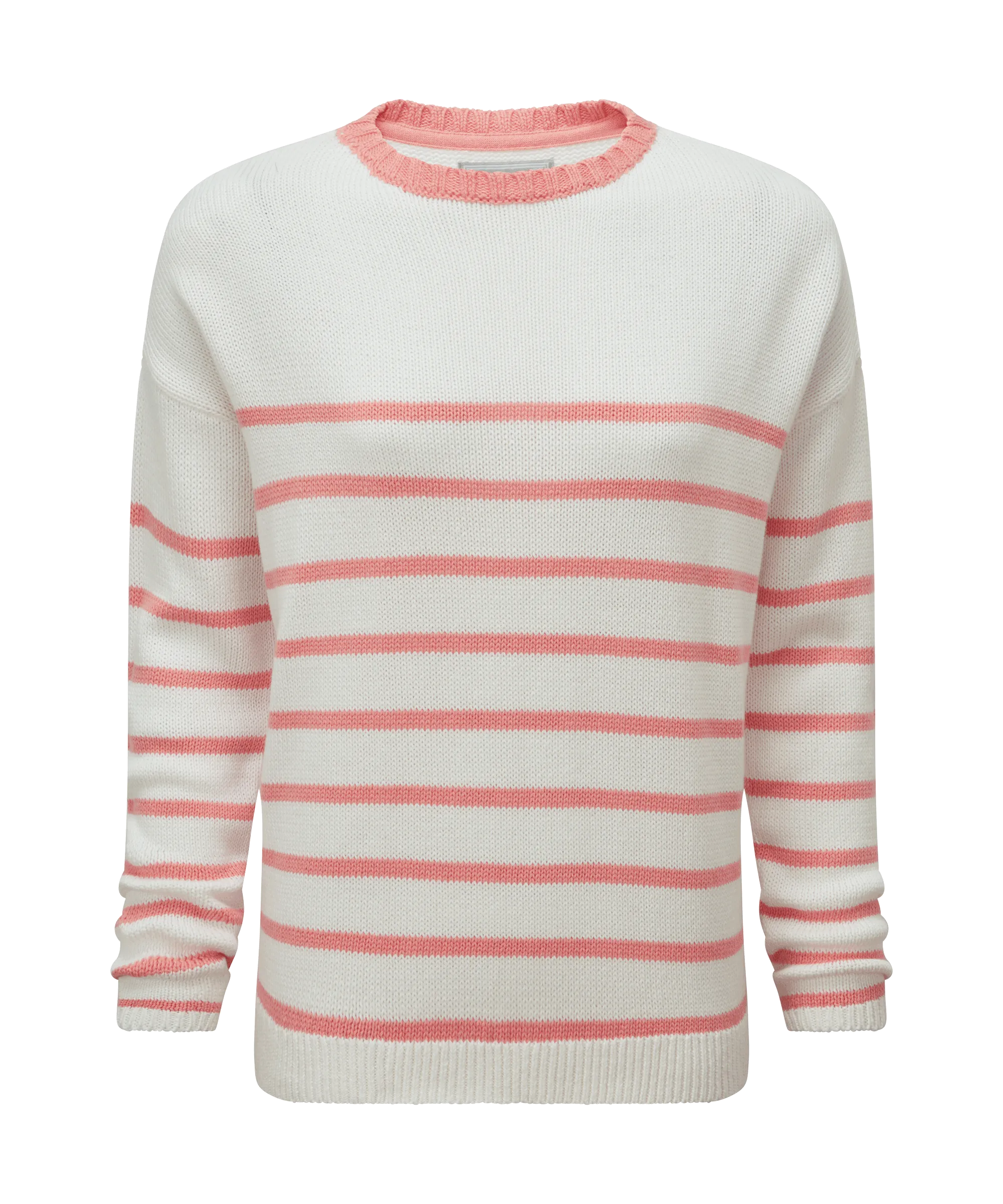 Lee Bay Jumper - Soft White/Flamingo