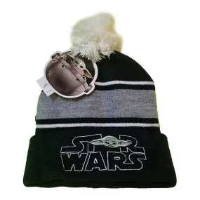 Limited Edition Gorro Negro Con Gris Logo Star Wats Con Grogu The Mandalorian By Star Wars - Limited Edition