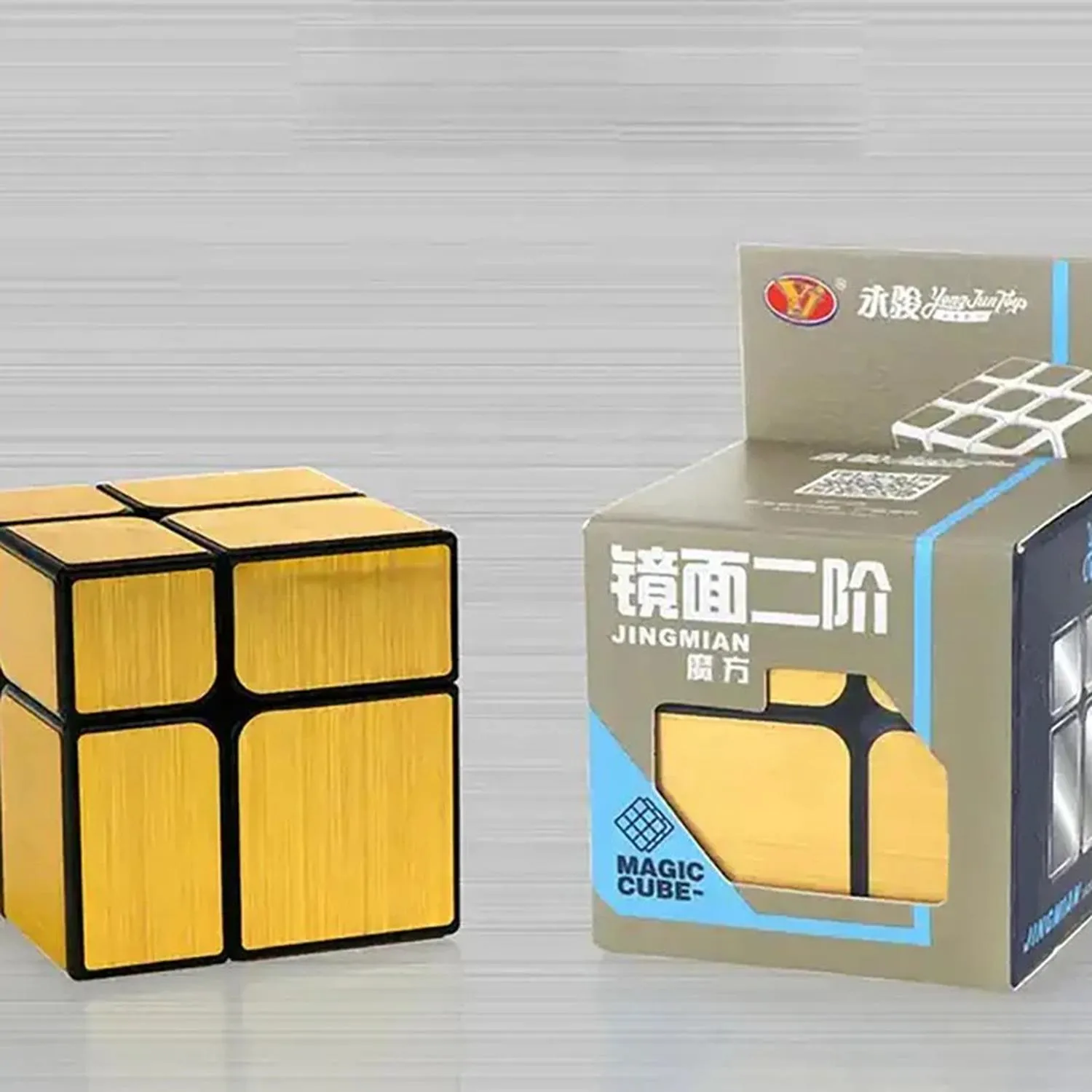 Limited Edition Puzzle Cubo 2X2X2 Mirror Dorado Base Negra