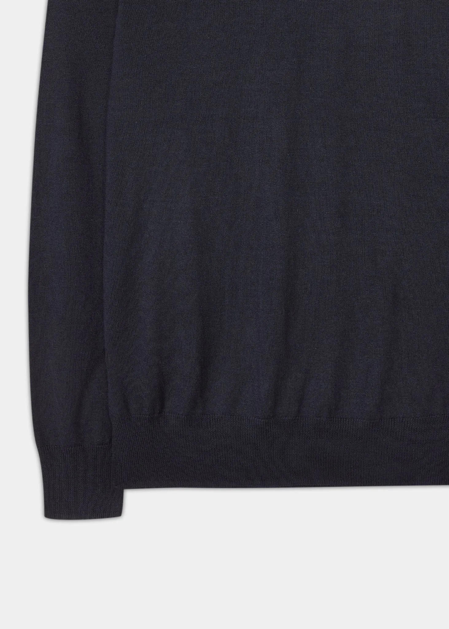 Linton Merino Wool Roll Neck Jumper in Dark Navy - Regular Fit