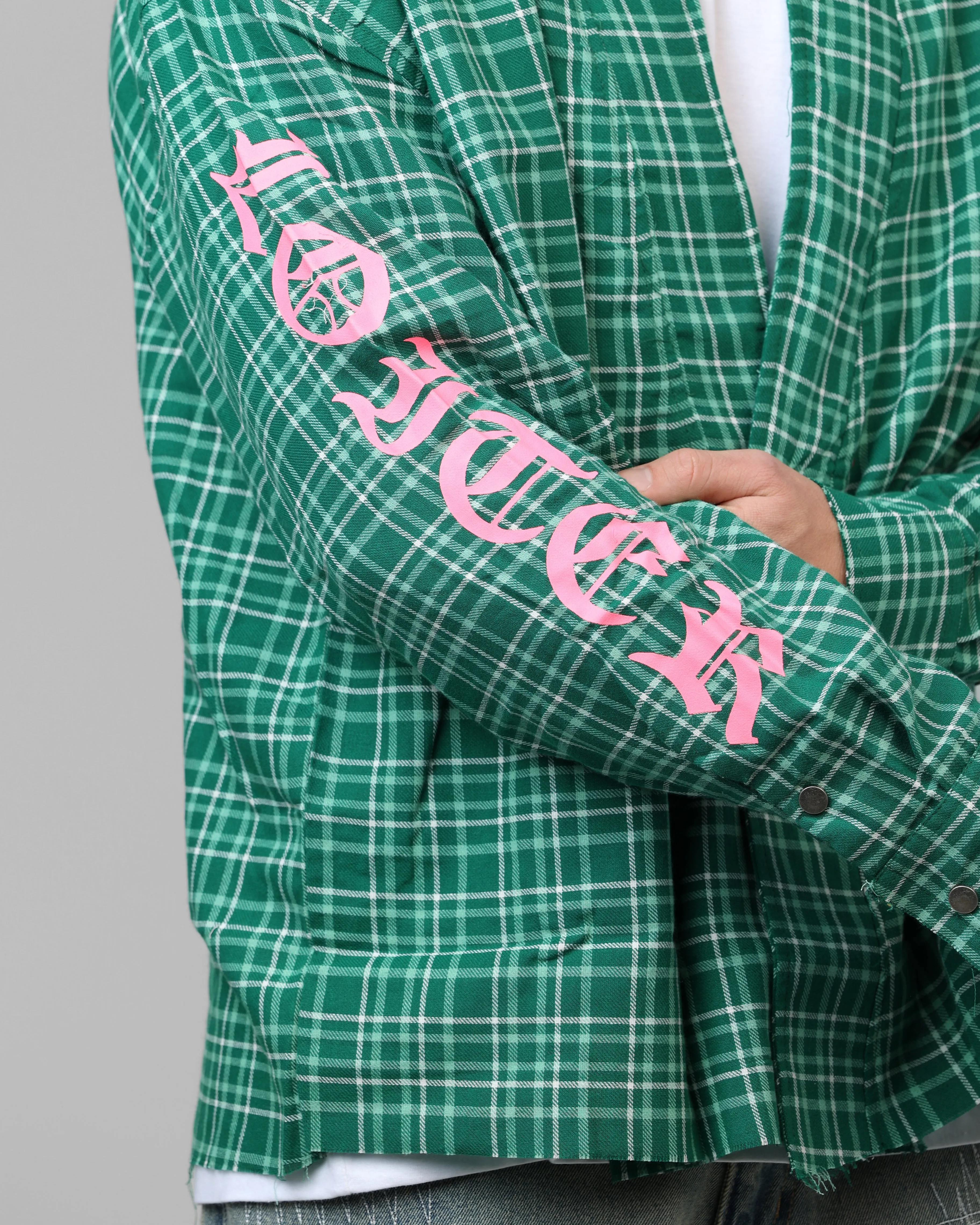 Loiter Kimono Flannel Green