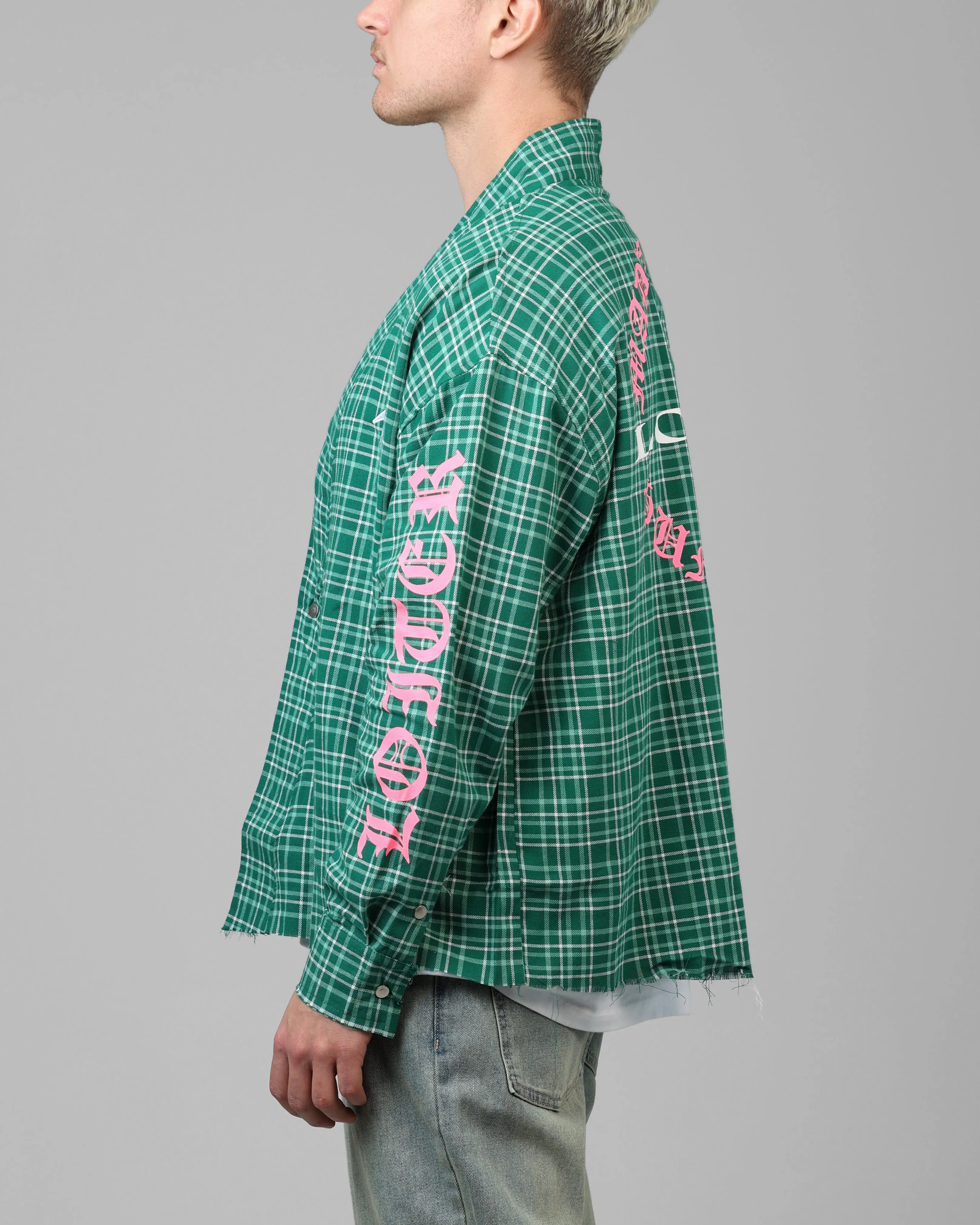 Loiter Kimono Flannel Green