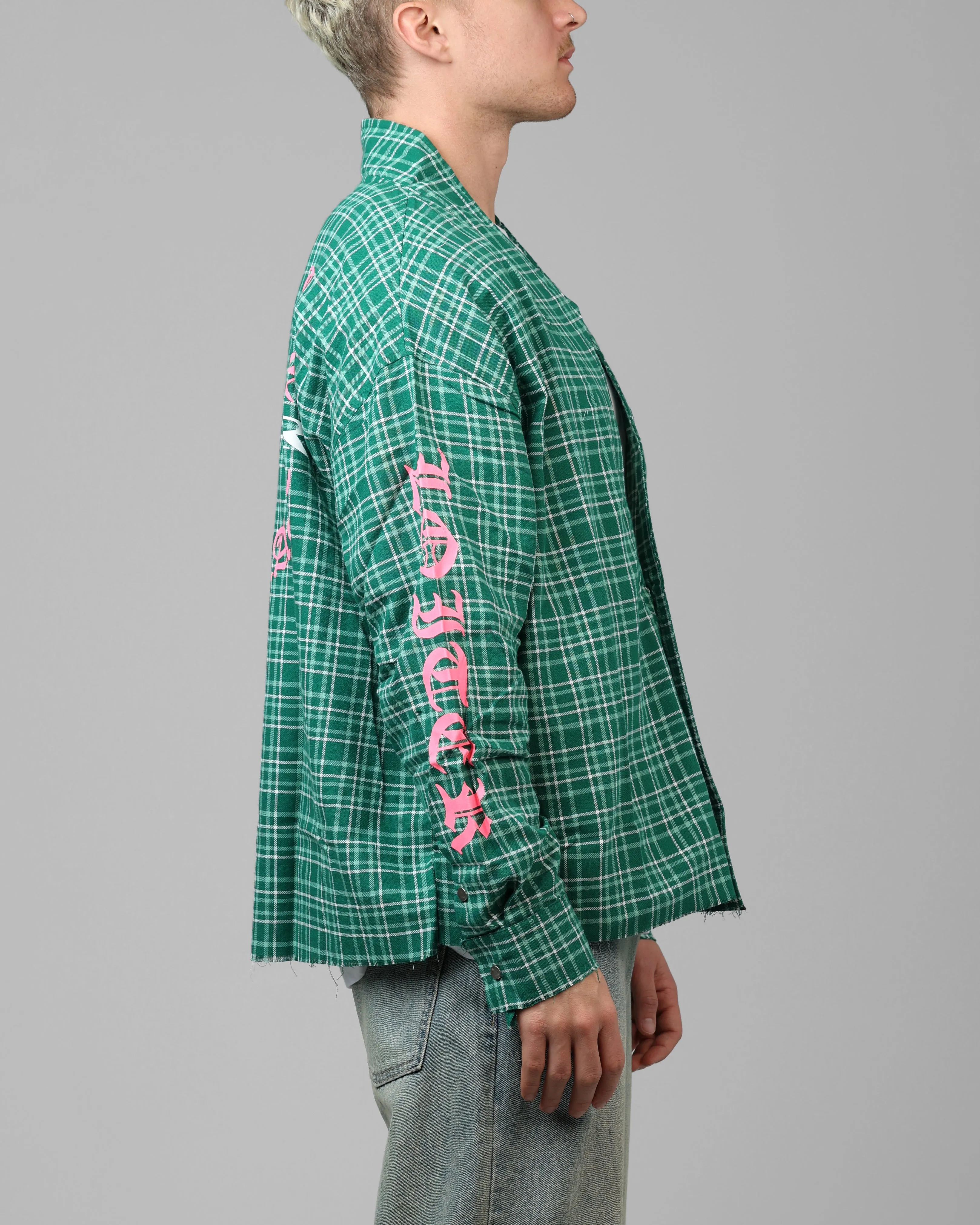 Loiter Kimono Flannel Green