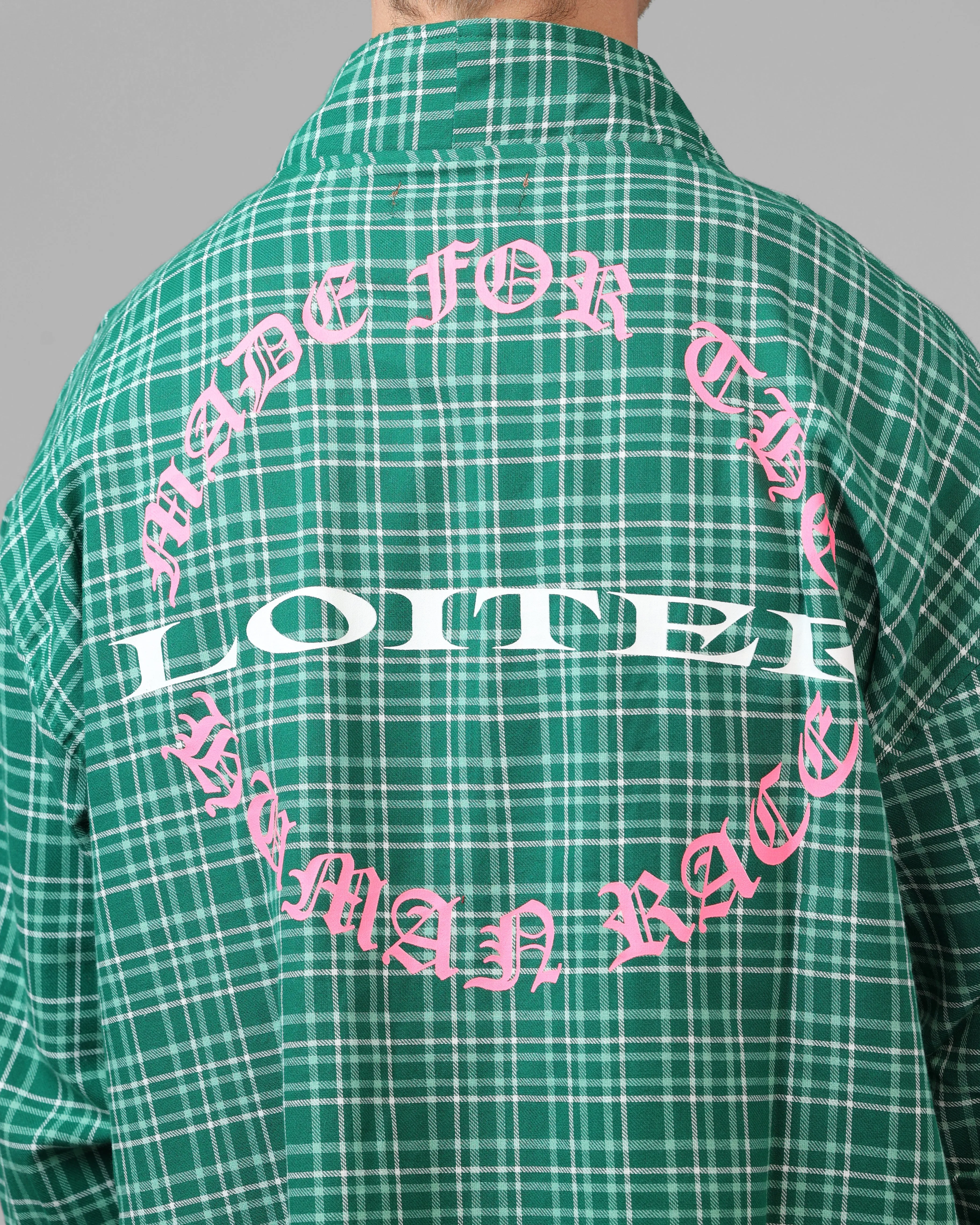 Loiter Kimono Flannel Green