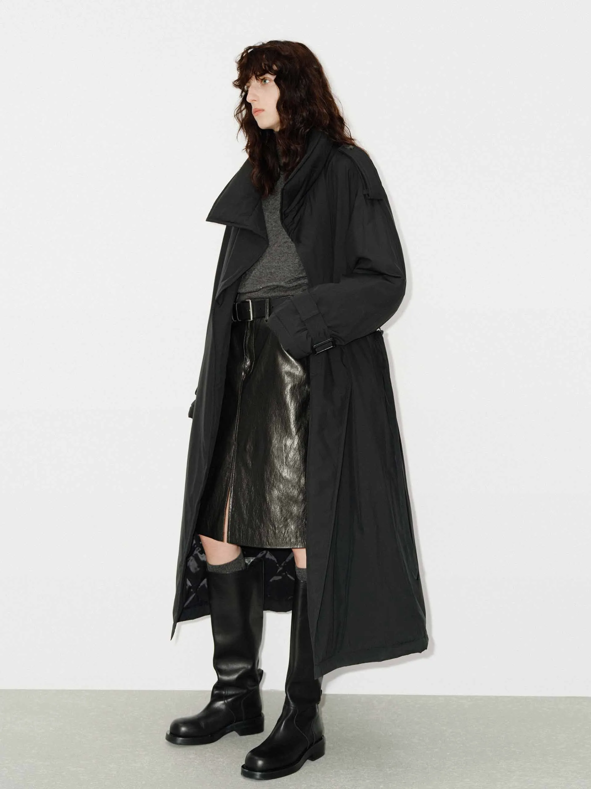 Longline Down Trench Coat