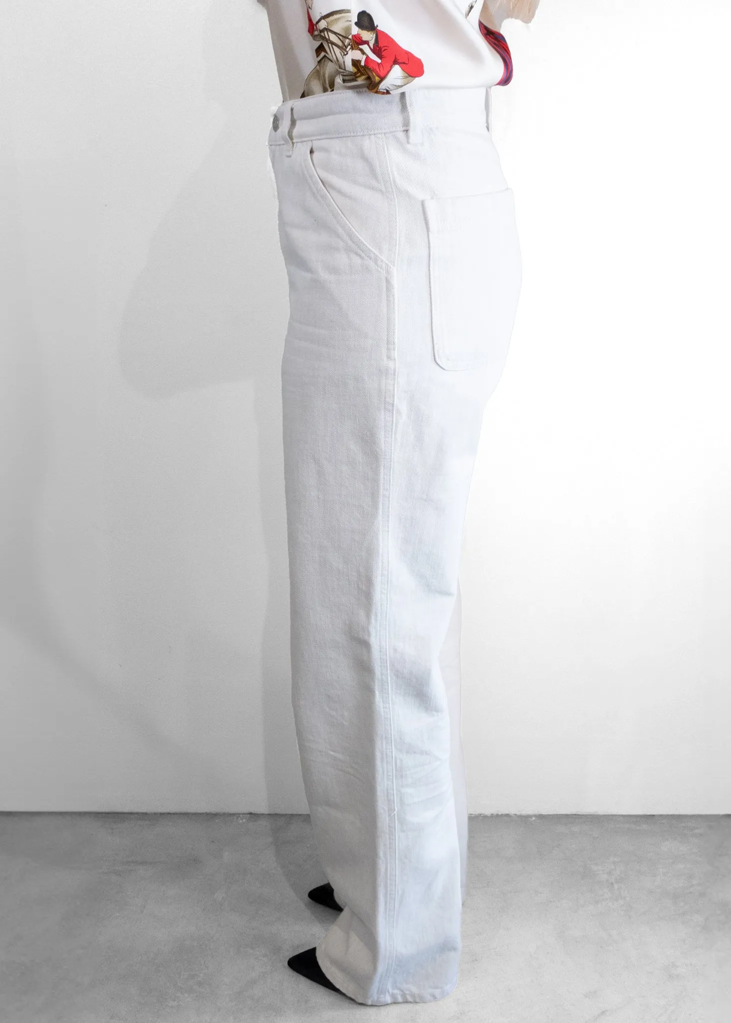 Loro Piana White Straight Leg Jeans