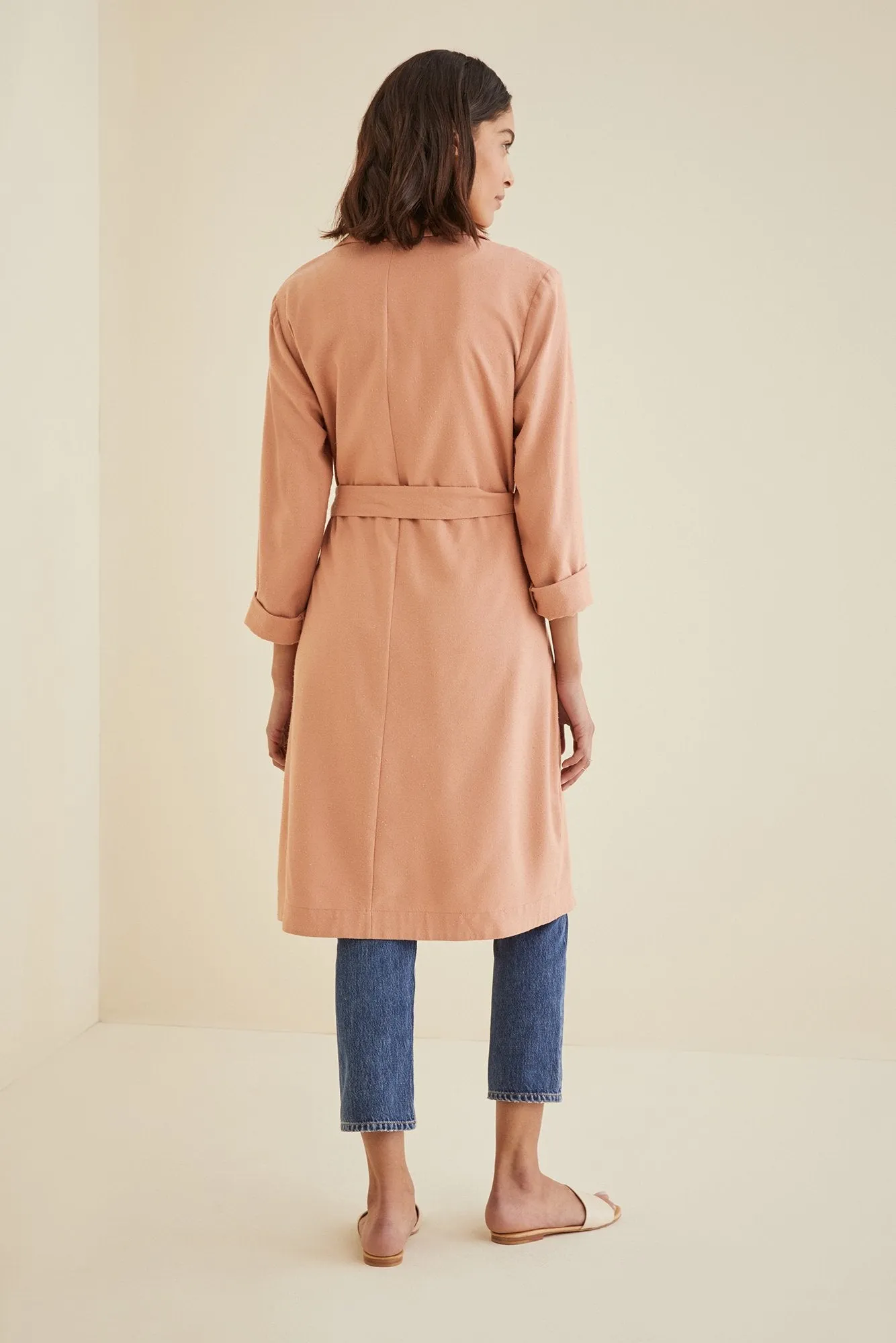 Lula Silk Noil Trench Coat