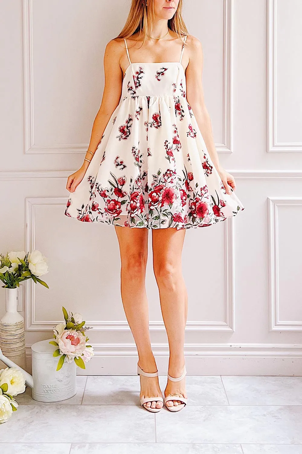 Lyra | Short Floral Babydoll Dress