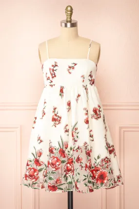 Lyra | Short Floral Babydoll Dress