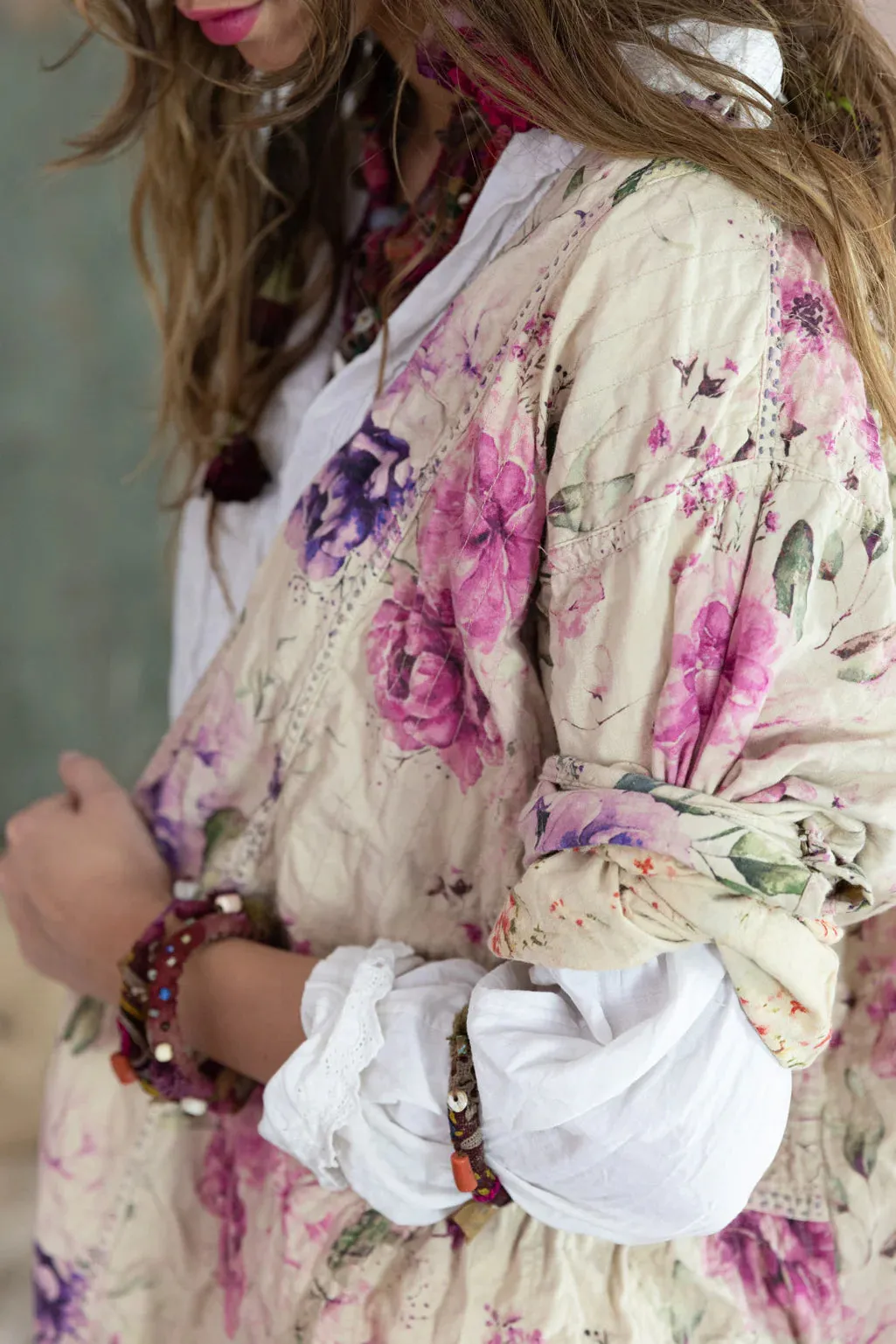 Magnolia Pearl Jacket 901 - Floral Ettiene Kimono - Phlox Moon