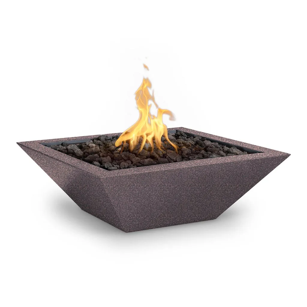 Maya 24" Square Fire Bowl, Powder Coated Metal - Fire Feature