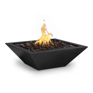 Maya 24" Square Fire Bowl, Powder Coated Metal - Fire Feature