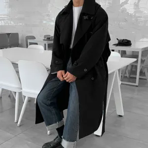 Men's Mid-length Loose Trench Coat