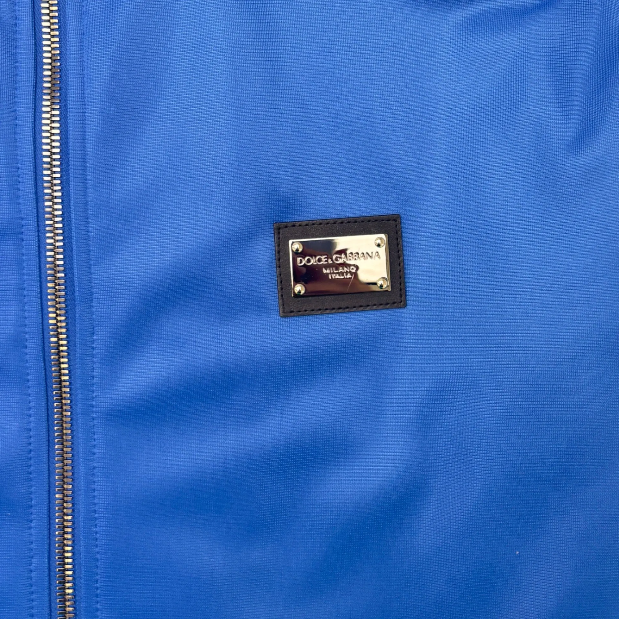 Men's Plaque Logo Track Jacket Blue Size IT 48 / UK M