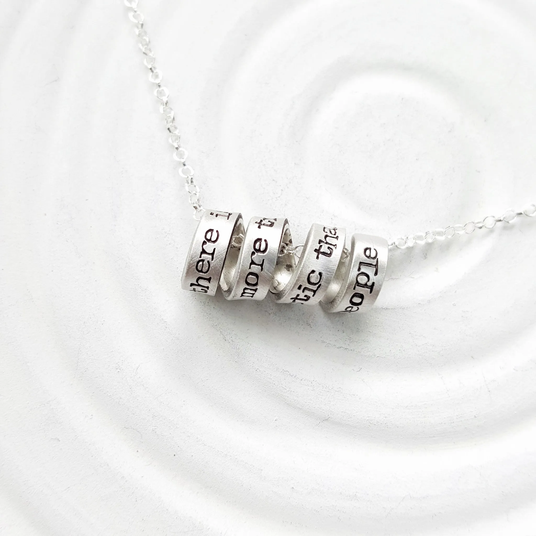 Mini Spiral Message Necklace | Vintage Page