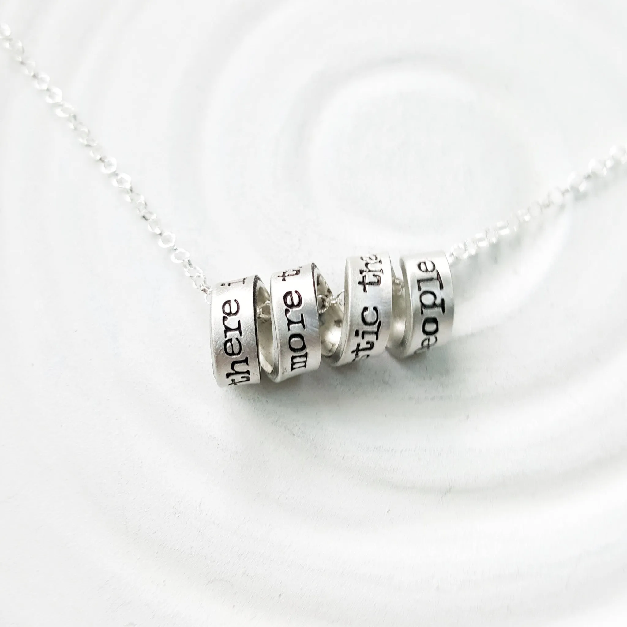 Mini Spiral Message Necklace | Vintage Page