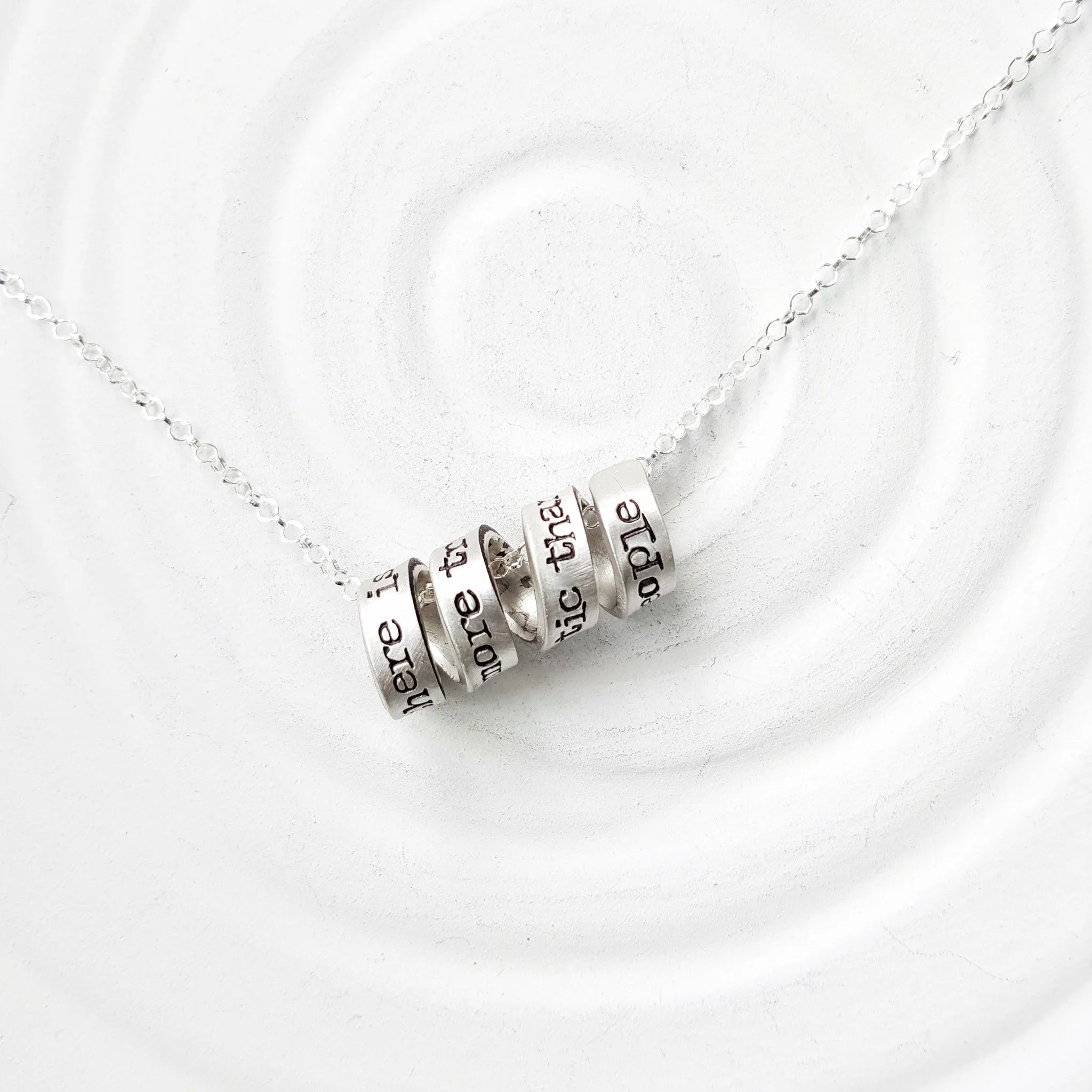 Mini Spiral Message Necklace | Vintage Page