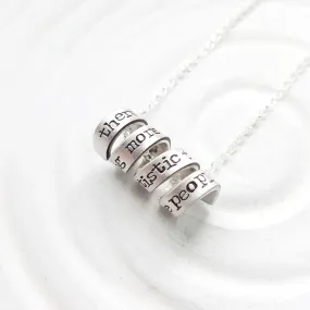 Mini Spiral Message Necklace | Vintage Page