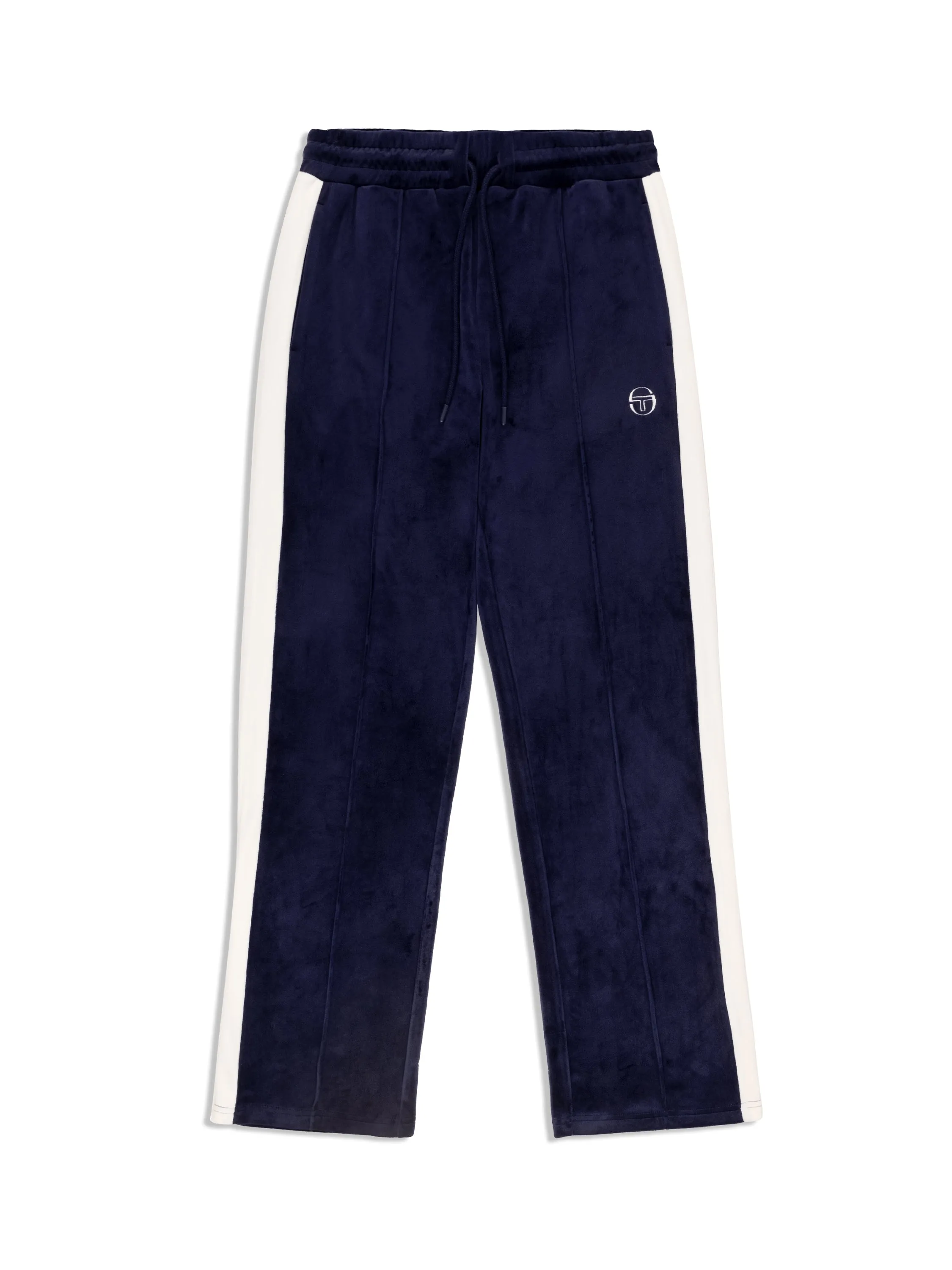 Miss Carlotta Velour Track Pant- Maritime Blue