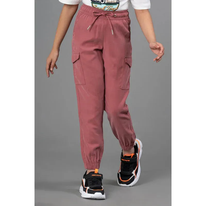 Mode By RedTape Dusky Pink Joggers for Girls| Best in Comfort| Viscose| Regular Fit| Front Side Pockets