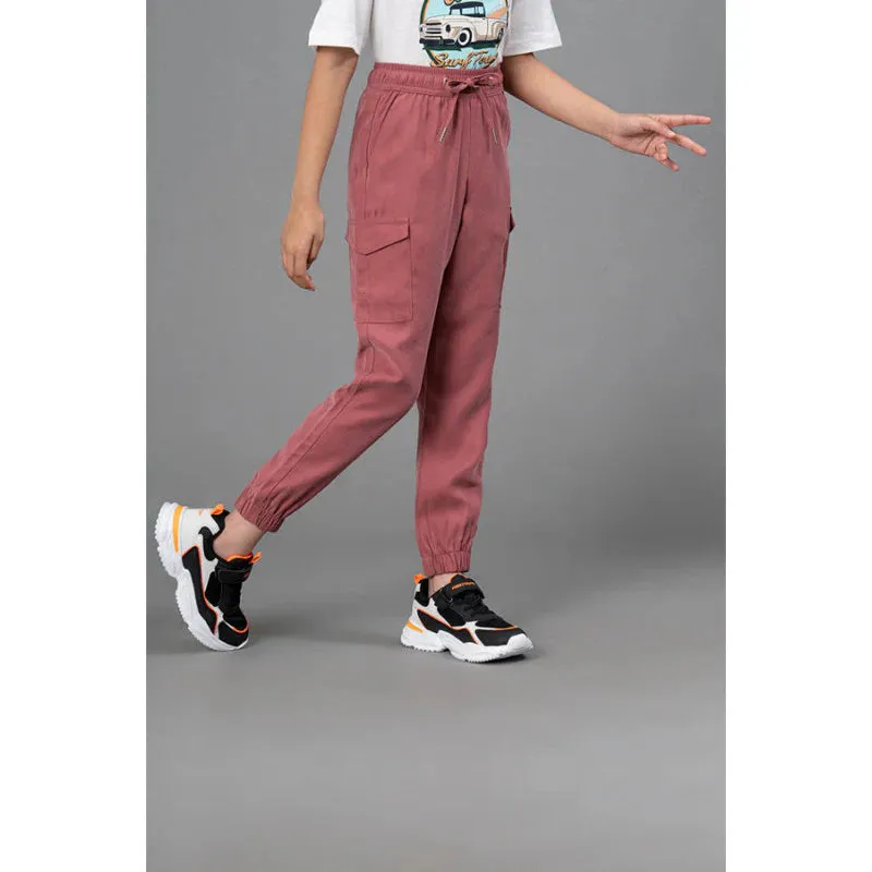 Mode By RedTape Dusky Pink Joggers for Girls| Best in Comfort| Viscose| Regular Fit| Front Side Pockets