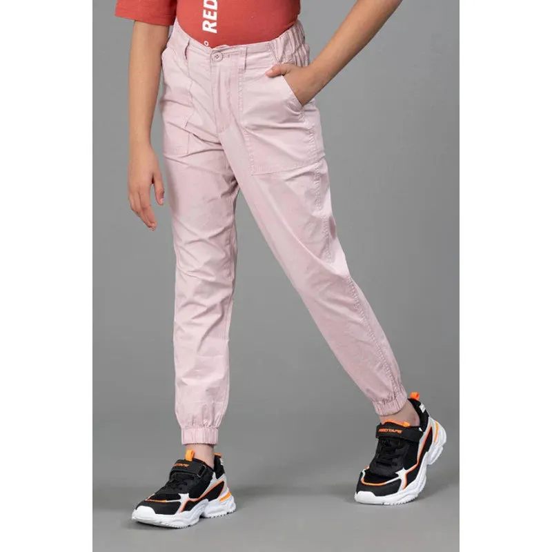 Mode By RedTape Light Pink Joggers for Girls| Best in Comfort| Cotton| Regular Fit| Front Side Pockets