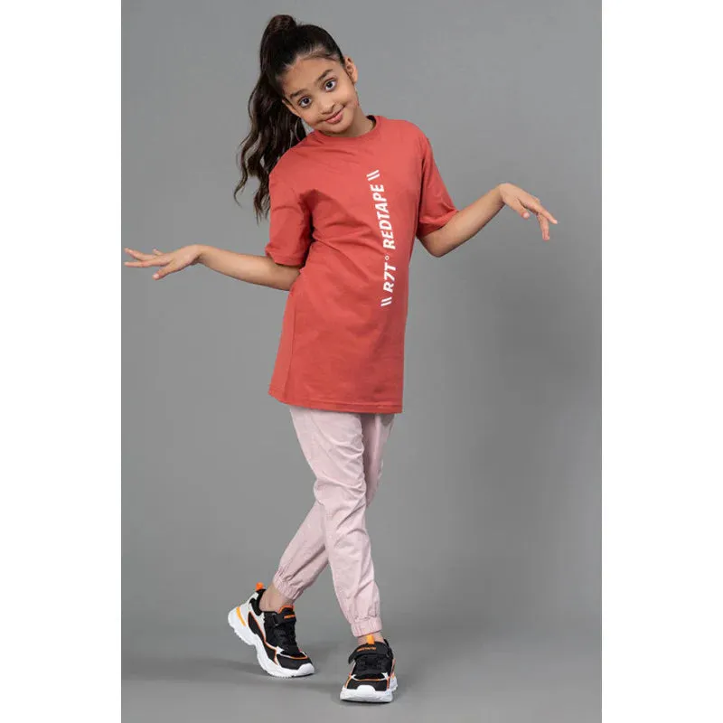 Mode By RedTape Light Pink Joggers for Girls| Best in Comfort| Cotton| Regular Fit| Front Side Pockets