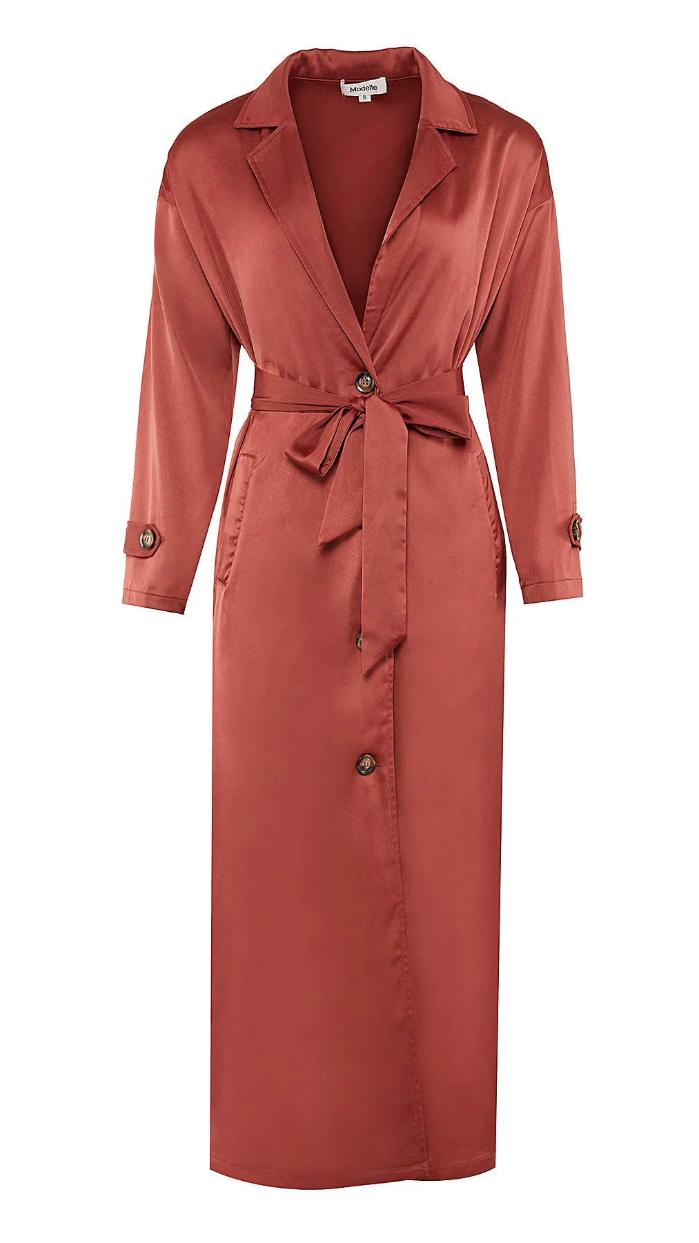 Modish Satin Trench