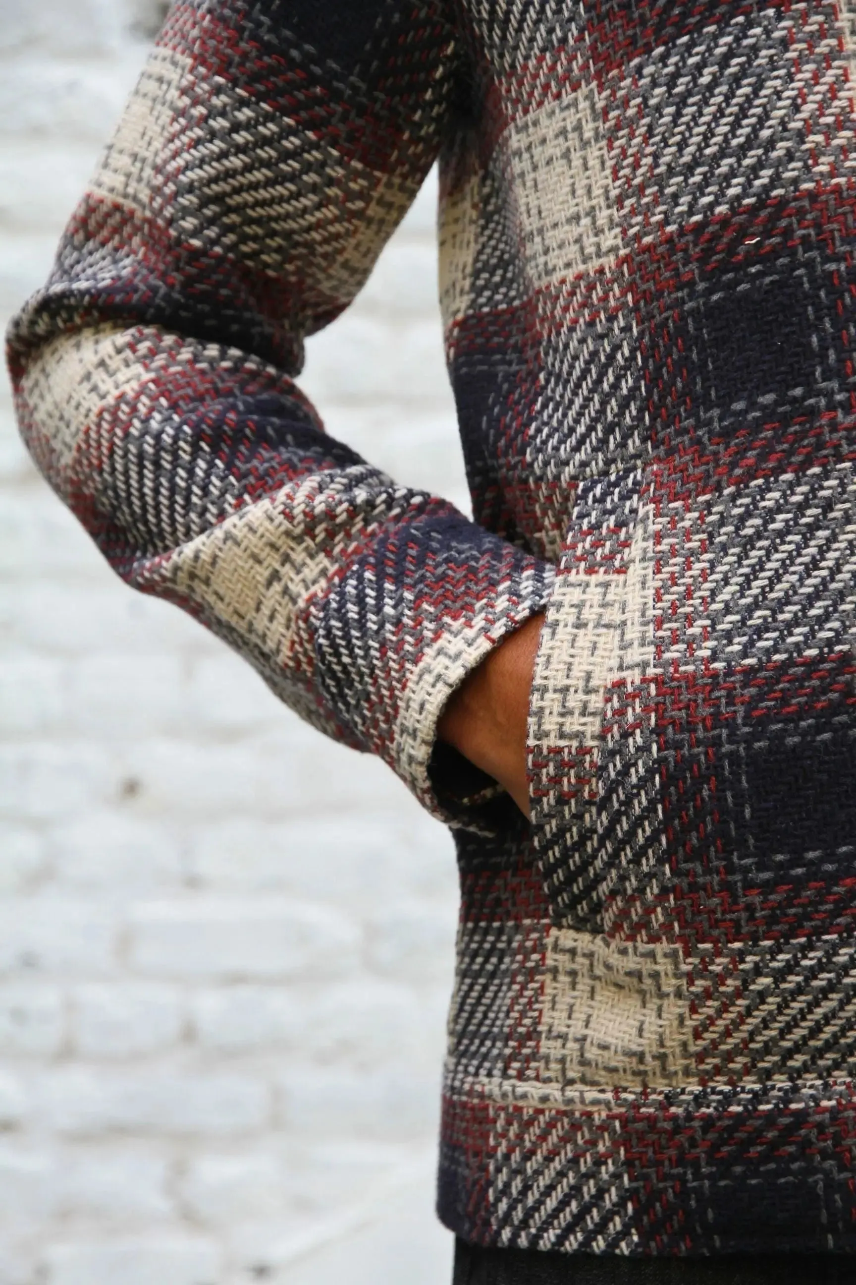 Montague Overshirt - Red Ecru Check