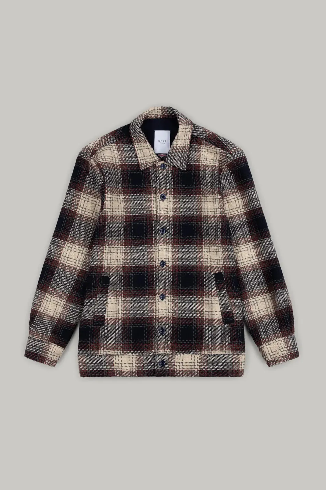 Montague Overshirt - Red Ecru Check