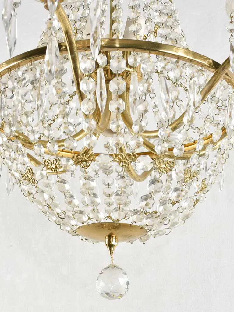 Montgolfier crystal chandelier - 6 lights - 24¾" diameter