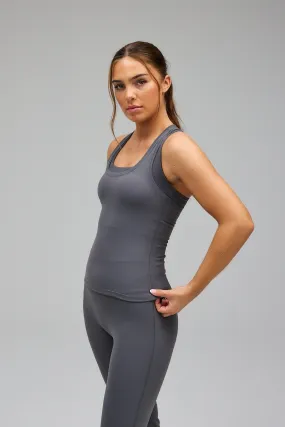 Neaty Racer Tank Top - Space Grey