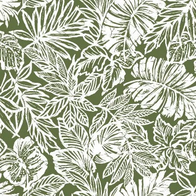 New - RoomMates Batik Tropical Leaf Peel and Stick Wallpaper