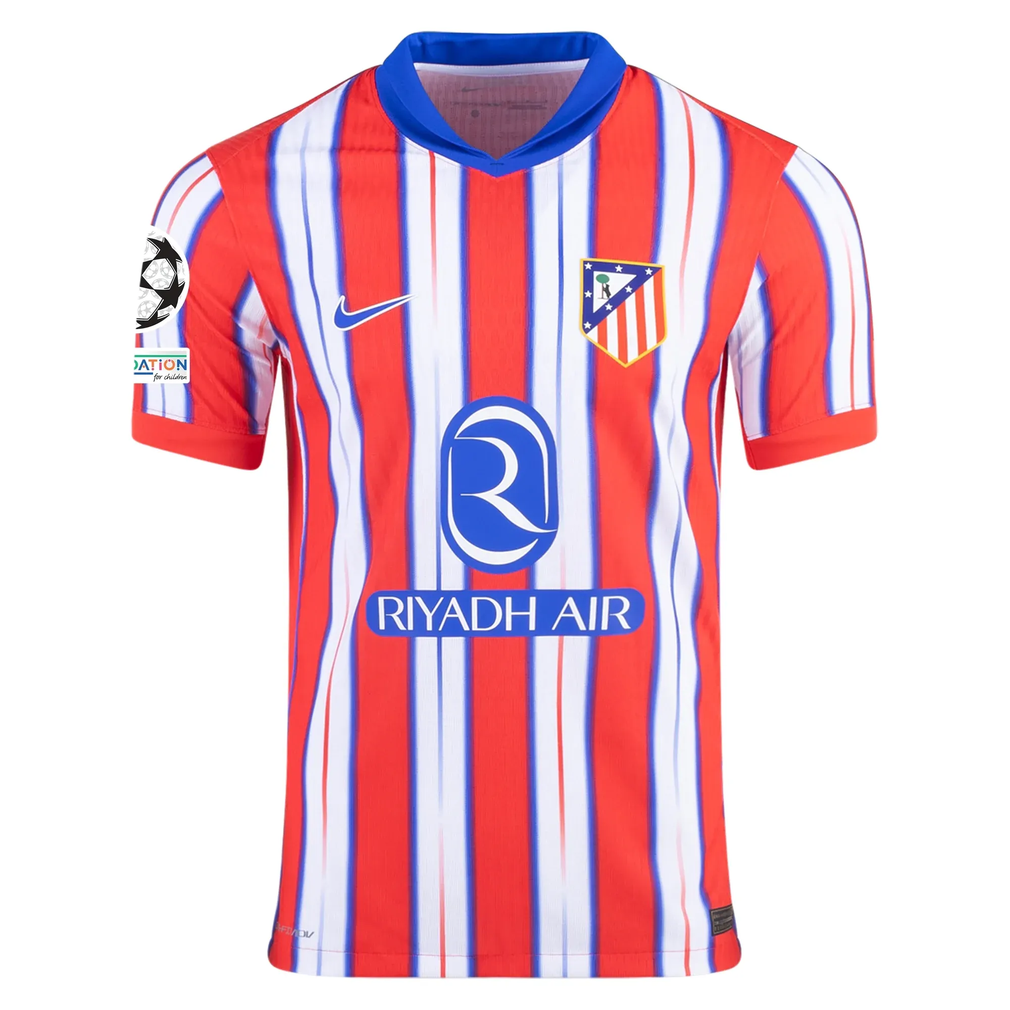 Nike Atletico Madrid Authentic Angel Correa Home Jersey w/ Champions League Patches 24/25 (Hyper Royal/Light Crimson/White)