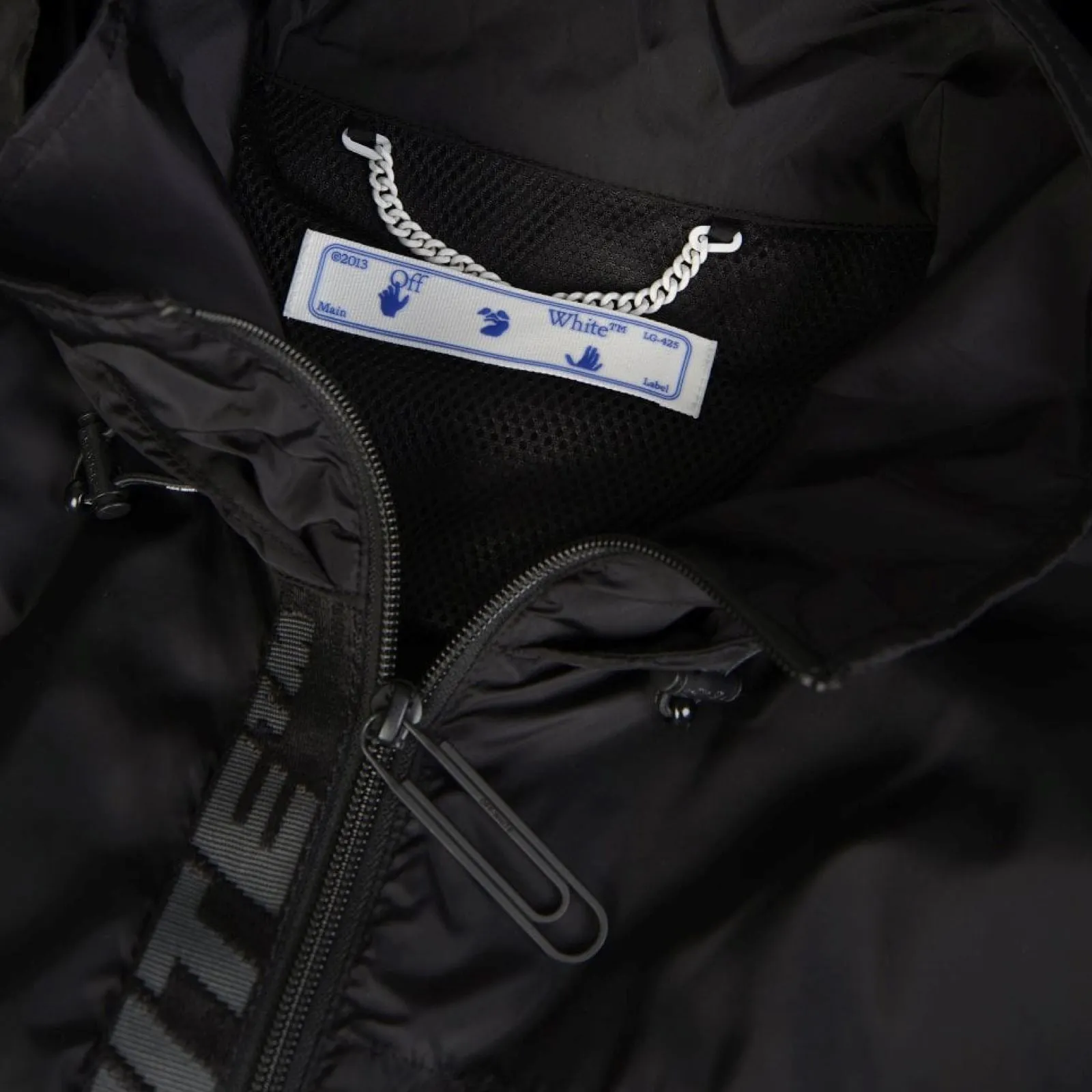 Off-White Black Industrial Zip Raincoat