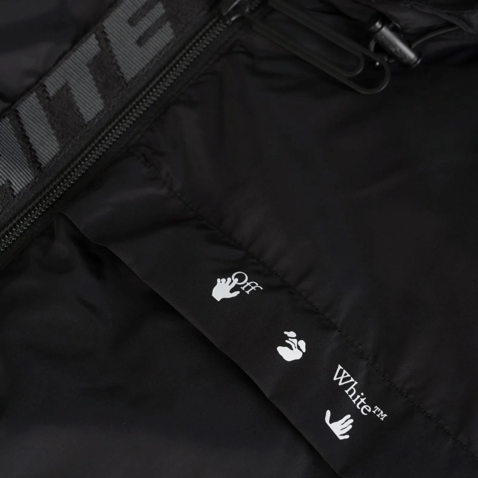 Off-White Black Industrial Zip Raincoat