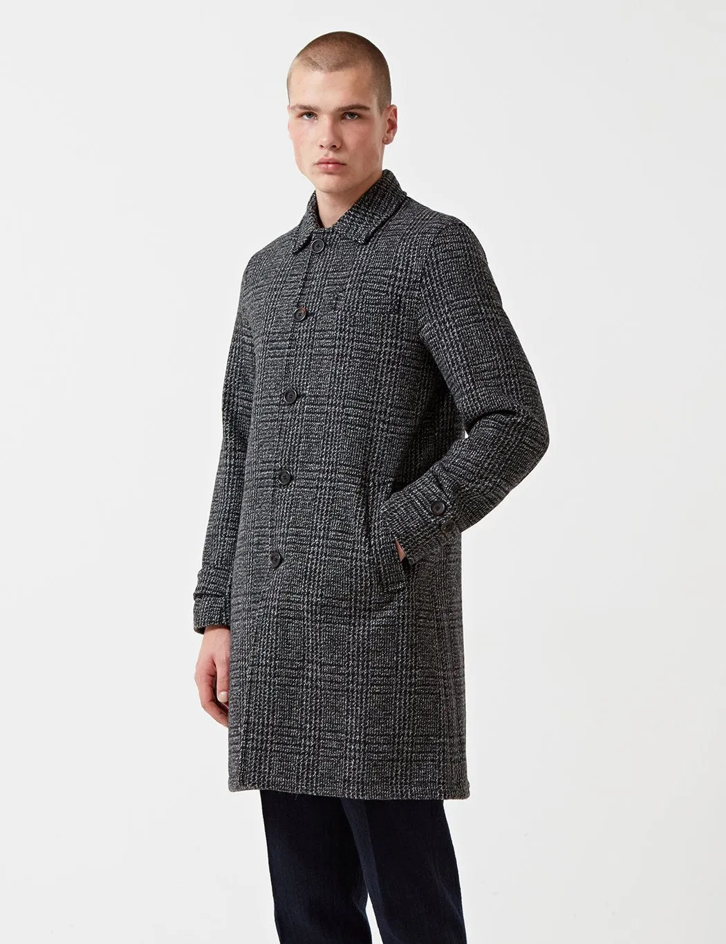 Oliver Spencer Beaumont Coat - Baker Charcoal Grey